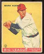 1933 Goudey #39 Mark Koenig Chicago Cubs - Front