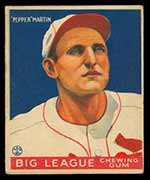 1933 Goudey #62 John (Pepper) Martin St. Louis Cardinals - Front