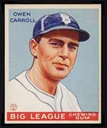 1933 Goudey #72 Owen Carroll Brooklyn Dodgers - Front
