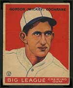 1933 Goudey #76 Gordon (Mickey) Cochrane Philadelphia Athletics - Front