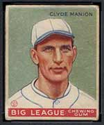 1933 Goudey #80 Clyde Manion Cincinnati Reds - Front