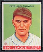 1933 Goudey #83 Pete Jablonowski New York Yankees - Front