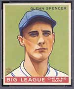 1933 Goudey #84 Glenn Spencer New York Giants - Front