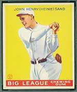 1933 Goudey #85 John Henry (Heinie) Sand Baltimore Orioles - Front
