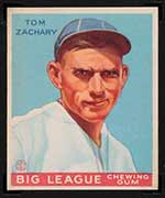 1933 Goudey #91 Tom Zachary Boston Braves - Front