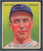 1933 Goudey #98 Walter Berger Boston Braves - Front