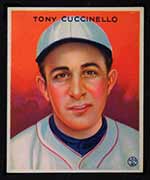 1933 Goudey #99 Tony Cuccinello Brooklyn Dodgers - Front