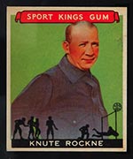 1933 Goudey Sport Kings #35 Knute Rockne Football - Front