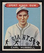 1933 Goudey Sport Kings #42 Carl Hubbell Baseball - Front