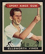 1933 Goudey Sport Kings #46 Ellsworth Vines Tennis - Front