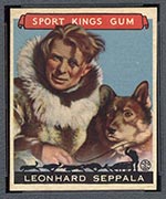 1933 Goudey Sport Kings #48 Leonhard Seppala Dog Sled Racing - Front
