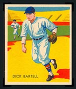 1934-1936 R327 Diamond Stars #101 Dick Bartell (1936) New York Giants - Front