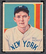 1934-1936 R327 Diamond Stars #103 Bill Dickey (1936) New York Yankees - Front