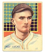 1934-1936 R327 Diamond Stars #106 “Red” Lucas (1936) Cincinnati Reds - Front