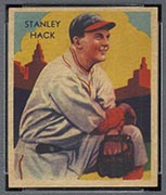 1934-1936 R327 Diamond Stars #107 Stanley Hack (1936) Chicago Cubs - Front