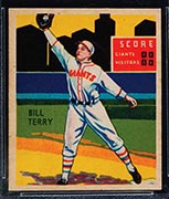 1934-1936 R327 Diamond Stars #14 Bill Terry (1935) New York Giants - Front