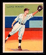1934-1936 R327 Diamond Stars #16 Lloyd Waner (1934) Pittsburgh Pirates - Front