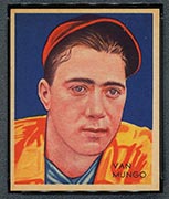 1934-1936 R327 Diamond Stars #19 Van Lingle Mungo (1935) Brooklyn Dodgers - Front