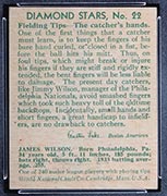 1934-1936 R327 Diamond Stars #22 Jimmy Wilson (1934) Philadelphia Phillies - Back