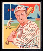 1934-1936 R327 Diamond Stars #24 “Sparky” Adams (1934) Cincinnati Reds - Front