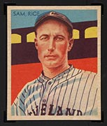 1934-1936 R327 Diamond Stars #32 Sam Rice (1935) Cleveland Indians - Front
