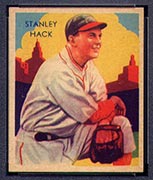1934-1936 R327 Diamond Stars #34 Stanley Hack (1935) Chicago Cubs - Front