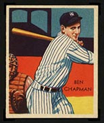 1934-1936 R327 Diamond Stars #38 Ben Chapman (1935) New York Yankees - Front