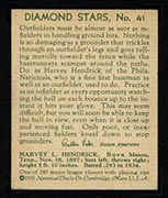 1934-1936 R327 Diamond Stars #41 Harvey Hendrick (1935) Philadelphia Phillies - Back