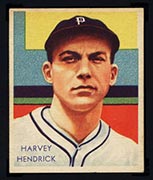 1934-1936 R327 Diamond Stars #41 Harvey Hendrick (1935) Philadelphia Phillies - Front
