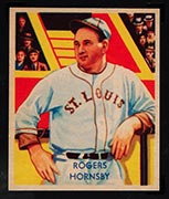 1934-1936 R327 Diamond Stars #44 Rogers Hornsby (1935) St. Louis Browns - Front