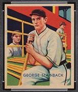 1934-1936 R327 Diamond Stars #52 George Stainback (1935) Chicago Cubs - Front