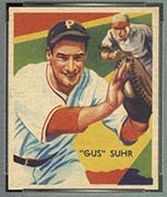 1934-1936 R327 Diamond Stars #56 Gus Suhr (1935) Pittsburgh Pirates - Front