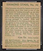 1934-1936 R327 Diamond Stars #59 Jim Bottomley (1935) Cincinnati Reds - Back