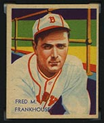 1934-1936 R327 Diamond Stars #62 Fred Frankhouse (1935) Boston Braves - Front