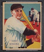 1934-1936 R327 Diamond Stars #65 Zeke Bonura (1935) Chicago White Sox - Front
