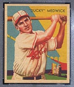 1934-1936 R327 Diamond Stars #66 “Ducky” Medwick (1935) St. Louis Cardinals - Front