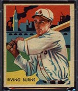 1934-1936 R327 Diamond Stars #75 Irving “Jack” Burns (1936) St. Louis Browns - Front