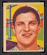 1934-1936 R327 Diamond Stars #76 Bill Rogell (1935, blue back) Detroit Tigers - Front