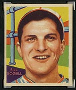 1934-1936 R327 Diamond Stars #76 Bill Rogell (1935, green back) Detroit Tigers - Front
