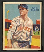 1934-1936 R327 Diamond Stars #82 John Babich (1935, blue back) Brooklyn Dodgers - Front