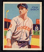 1934-1936 R327 Diamond Stars #82 John Babich (1935, green back) Brooklyn Dodgers - Front