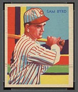 1934-1936 R327 Diamond Stars #84 Sam Byrd (1936) Cincinnati Reds - Front