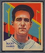 1934-1936 R327 Diamond Stars #91 Bucky Harris (1936) Washington Senators - Front