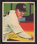 1934-1936 R327 Diamond Stars #93 Alvin Crowder (1936) Detroit Tigers - Front