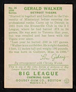 1934 Goudey #26 Gerald Walker Detroit Tigers - Back