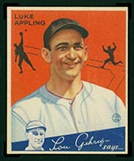 1934 Goudey #27 Luke Appling Chicago White Sox - Front