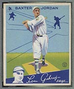 1934 Goudey #31 Baxter (Buck) Jordan Boston Braves - Front
