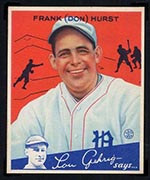 1934 Goudey #33 Frank (Don) Hurst Philadelphia Phillies - Front