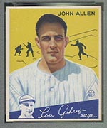 1934 Goudey #42 John Allen New York Yankees - Front