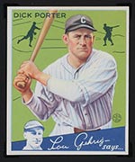 1934 Goudey #43 Dick Porter Cleveland Indians - Front